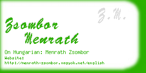 zsombor menrath business card